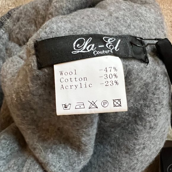 LA-EL Women's Wool Warm Winter Beanie Hat In Gray NWT - Picture 8 of 8